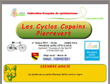 Tablet Screenshot of copains-pierrevert.ffct.org